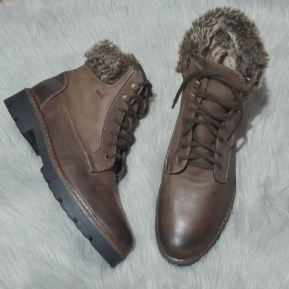 Cute Ultratex Banff Trail Canada Soft Leather Lace up Hiking Boots + Fur lining - Picture 1 of 15